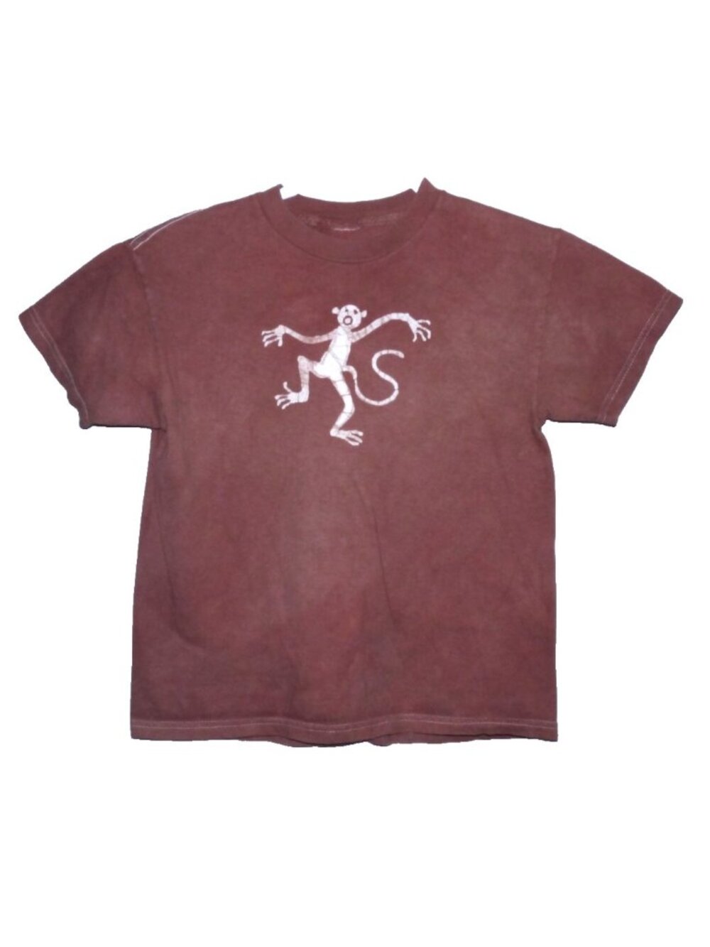Vintage Kid's brown T Shirt with funky monkey size M fits 31" chest